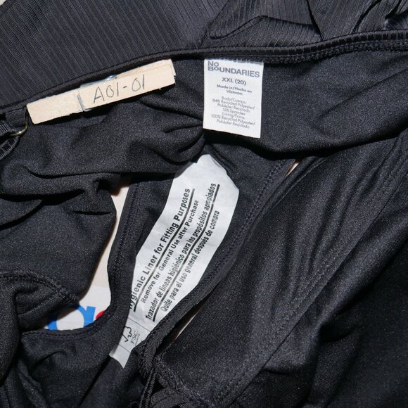 No Boundaries Ribbed Lace Up One-Piece Swimsuit Plus Size XXL (20) Slimming NEW - Picture 9 of 10